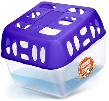 Besvic Déshumidificateur d'air non électrique, Absorbeur d'humidité Rechargeable avec 1 pack de recharge 450g, anti odeur & anti moisissure, Anti Humidité Maison pour Cuisine, Placard, Salle de Bain