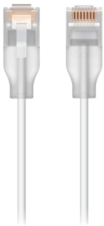 Ubiquiti UACC-Cable-Patch-EL-1M-W nätverkskabel genomskinlig, vit Cat6