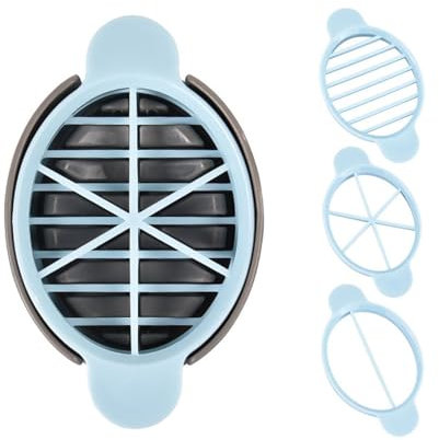 3 in 1 Egg Cutter, Heavy Duty Multifunctional Slicer with Ergonomic Design for Hard Boiled Eggs, Strawberries, Easy to Dishwasher Safe Tool