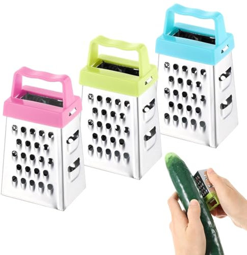 3 grattugia quadrata, grattugia per formaggio, grattugia in acciaio inox, grattugia da cucina, grattugia per verdure, grattugia quadrata, multifunzionale per cioccolato, limone, noce moscata, zenzero,