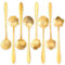 Lot de 8 cuillères à thé en acier inoxydable pour café, dessert, sucre, crème glacée, vaisselle créative pour cuisine, café ou bar