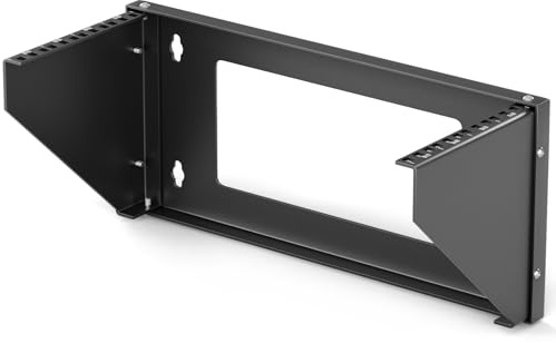 hb-digital 19 Zoll 4 HE Vertikal Rack Halter – Wandmontage & Untertisch 4 U Schwerlast Netzwerk-Rackhalter für Server Switch & Patchpanel Maximale Stabilität Platzsparend Profi Installationen