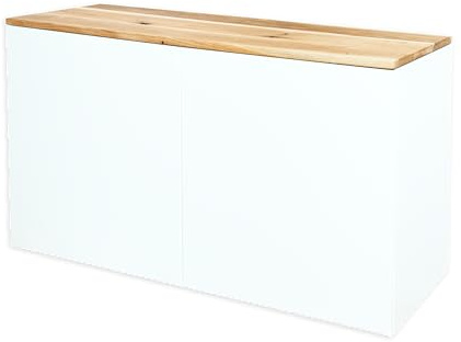 Natural Goods Berlin 1x Deckplatte Besta Eiche - I K E A Upcycling DIY - 2 cm Starke Holzplatte für Besta passgenau mit Antirutschfunktion - Holzbrett Regal - Massivholzplatte Eiche 60 x 42 x 2 cm