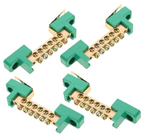 OSALADI 4pezzi Morsettiera in Ottone Posizioni Per Blocco Messa Terminale Vite Per Auto Marina Blocco Collegamento Del Filo in Ottone