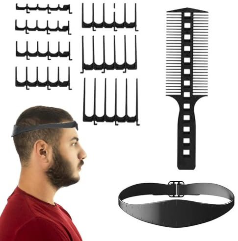 per tagliacapelli | Kit di taglio per capelli professionale da uomo - Modello portatile per taglio automatico dei capelli, 7 per denti e pettine