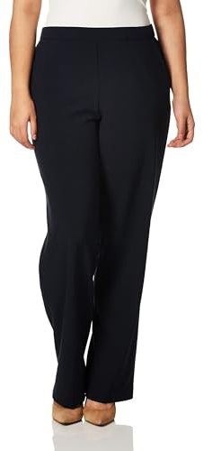Briggs New York Pantalon à Enfiler Plat sur Le Devant pour Femme avec Effet Amincissant (Longueur Normale et Courte), Bleu Marine, 50