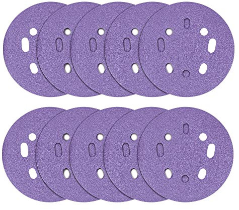 Trend Zirconium 125mm Random Orbit 80 Grit Abrasive Sanding Discs, AB/125/80Z, Pack of 10