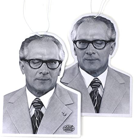 2x lustiger Auto Duftbaum Erich | Kaugummi Duft fürs Auto | DDR Lufterfrischer SED Duftspender Duftanhänger