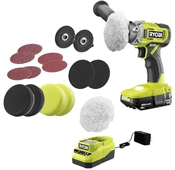 ONE+ 18V Cordless 3 in. Detail Polisher/Sander Kit with 2.0 Ah Battery, Charger, & 8-Piece Polisher/Sander Accessory Set