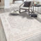 carpet city Teppich Wohnzimmer Boho-Stil Creme - 120x170 cm - Ornamente, Bordüre - Relief-Optik, 3D-Effekt - Cut-&Loop, Sisal - Moderne Fransen-Teppiche Schlafzimmer