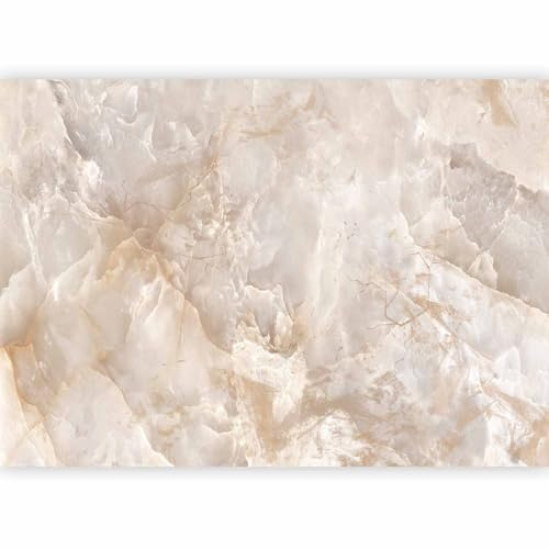 murando PREMIUM Carta da parati Pietra 150x105 cm Fotomurali in TNT Murale alla moda Decorazione da Muro XXL Poster Gigante Design Cameretta Carta per Pareti Soggiorno Marmo Astratto 3D beige bianco