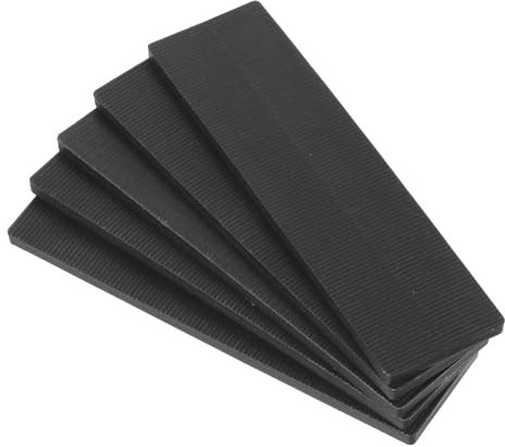 QUARKZMAN 50pcs Cuñas Plásticas, 100x28x6mm (L*An*Grosor) Espaciadores de Plástico Cuñas para Azulejos Placas de Compensación Niveladores Flexibles para Ventanas Muebles Puerta, Negro