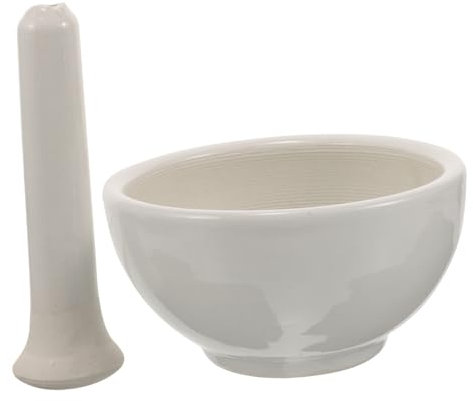 Gadpiparty Mortaretto in Per Spezie Ciotola Per Triturare Medicinali e Condimenti Pestello Per Uso Adatto Per Cucina e