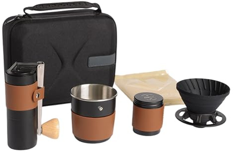 Genérico Para Camping | Máquina De Café Por Goteo | Molinillo Multifunción Con Set De Transporte Portátil Para Senderismo Viajes Playa Y Hogar