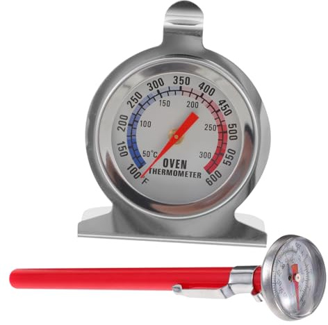 FUTUREORYY 2piezas Termómetro Para Alimentos Termómetro De Dial Para Hornear Para Barbacoa Medidor De Temperatura Para Carne Acero Inoxidable Para Asar Pavo Pollo Cerdo Parrilla Exterior