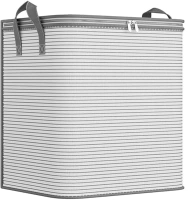 Extra Large Blanket Storage Bags - Reinforced Handles & Sturdy Zippers | Water-resistants Clothes Storage Bins | Fits King-Size Comforters, Bedding, Pillows & Sheets Ideal for Closet/Under-Bed/Season