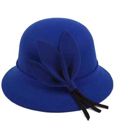 Brätte plommonstop flicka Fedora hattar elegant kyrka cloche höst vinter varm hatt filt hink mössa kvinnor vintage retro