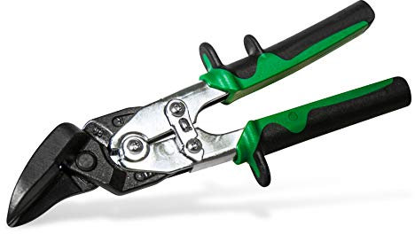 Corte superior: tijeras de hojalatero ideales a la derecha