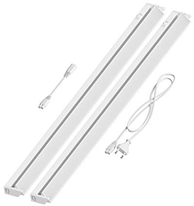 ledscom.de LED Unterbau-Leuchte LIWO 91cm, schwenkbar, je 1517lm, weiß 2er Set