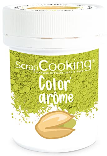 ScrapCooking - Color’ Arôme Vert Pistache 10 g - Colorant Alimentaire en Poudre Pistache - Ingrédient Pâtisserie pour Gâteaux, Macarons, Entremets, Yaourts, Pâtisserie - Fabriqué en France - 4055