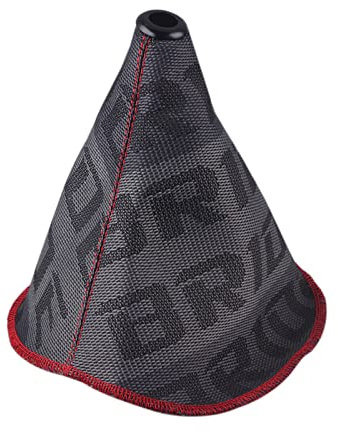 muge racing Car Gear Shift Boot Lever Knob Cover Durable Canvas Shift Knob Collars for Universal Car-Grey