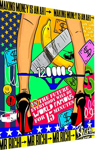 Magic Canvas Art Pop Art canvas kvinna sko canvas bild 1 del högkvalitativt konsttryck väggbilder – B8151, storlek: 90 x 60 cm