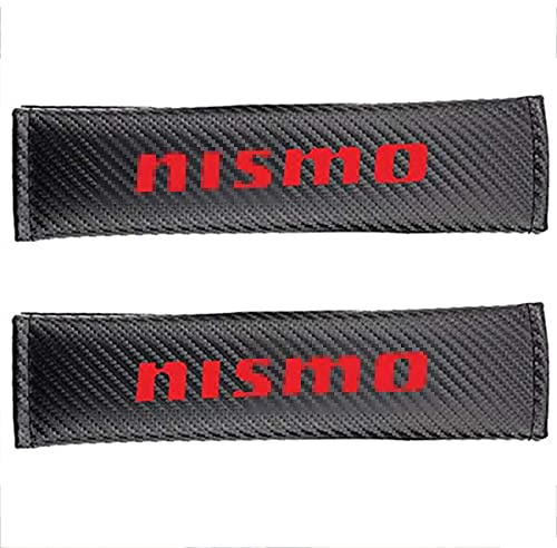 2 Pezzi Fibra Carbonio Cinture Sicurezza Imbottiture Auto per Nissan Nismo, Cuscinetti per Sicurezza Cintura Fodero Comfort Morbido Spalline Protezione Cintura Spalla Accessori Auto Interno