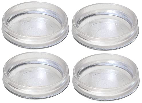 4 x fiXte Large Floor Cups Castor Furniture Chair Sofa Carpet Protectors Caster Clear