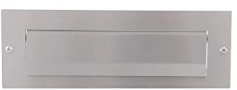 BUCA PER LETTERE BOCCHETTA FERITOIA IN ACCIAIO INOX SATINATO 240-290x100 MM