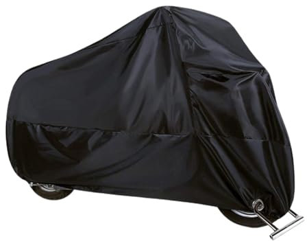 Bâche de protection pour moto, imperméable, avec trous de fermeture, résistante à l'hiver, résistante aux UV, pour moteurs, cyclomoteurs, scooters, vélos, scooters