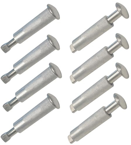 Förankringsskruvar 8-pack Ankarskruvar för Presenningar 16 x 65 mm Ankarbultar för Poolskydd Poolpinnar Bultankare 100% Rostfritt Stål (stål-aluminium) Rostskyddad Infällbar
