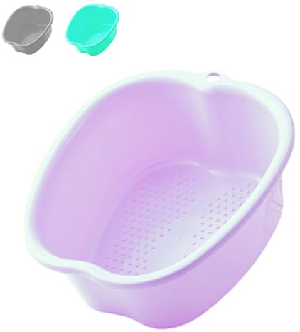 AXLOFO Stor fotbadskål, tjock stabil plast fotbad, fotbad för fotbad, spa och fotbad, pedikyrmassage, callus, nagelband och avgiftning (zi)
