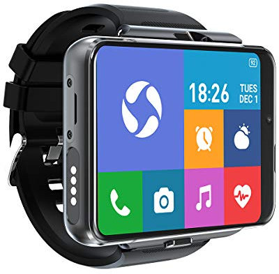 Genérico ALI999 4G LTE Android Smartwatch con cámara Doble | 2.88 Pantalla HD | 4GB RAM + 64GB ROM | GPS | Ranura para Tarjetas SIM | batería de 2300mAh | Negro