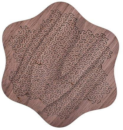 F Fityle Rompecabezas de Madera de triángulo Hexagonal, el Mejor desafío de Regalo, Rompecabezas, Juegos difíciles, Mente para Adultos y niños, hexágono