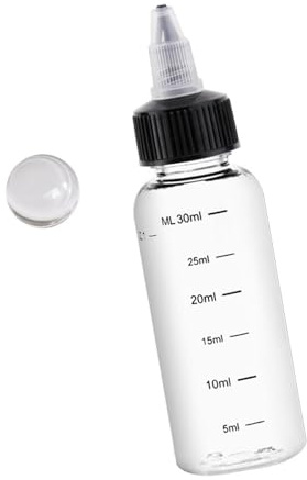 Thewasc Tarro de mezcla de pintura con boquilla giratoria con líneas de medición visibles, 4 opciones de tamaño de 30 ml a 230 ml para modeladores profesionales botella de mezcla de pintura