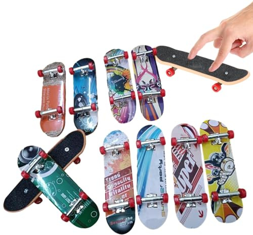 Mini giocattolo per skateboard – Deck Truck Fingerboard Skate, skateboard per bambini e adolescenti, fantastici skateboard per le fingerboard | regali per feste skateboard, finger board da regalare