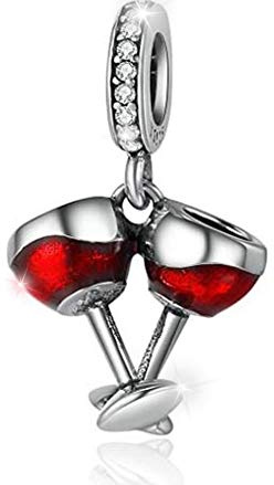 MariaFonte Charm New 2025 Compatibile Tutte Marche Bracciali Collane Bicchieri Calici Portafortuna Argento Compleanno Anniversario Ciondoli Originale Offerte Amicizia Mamma Bead Cuore Natale Pendente