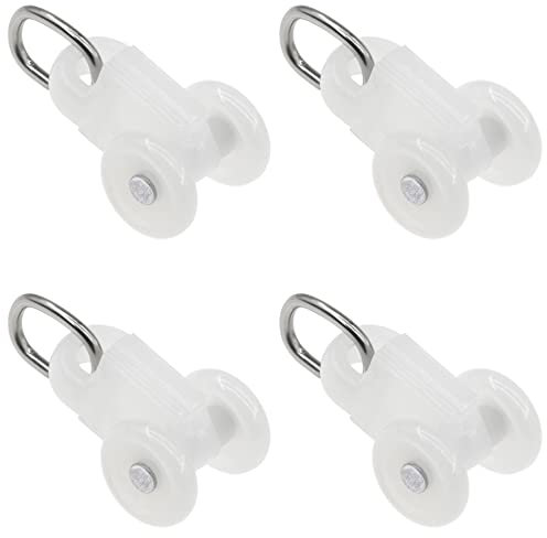50 PCS Silent Curtail Rail Pulley Slide Rollers,Drapery Rail Sliding Glider for 23 * 28mm Rail(Inner diameter)