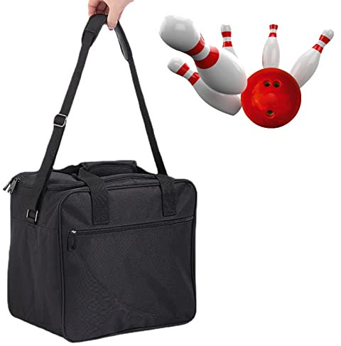 Fowybe Tasche für Bowlingkugeln | wasserdichte Oxford-Bowlingtaschen mit Schultergurt,Bowlingballtasche Bowlingtasche mit gepolstertem Ballhalter – passend für Bowlingschuhe bis Herrengröße 15