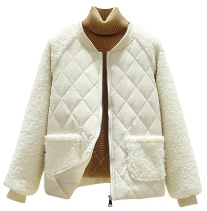 Teddy Coats for Women UK Petite Sherpa Fleece Jacket Ladies Sale Clearance Quilted Padded Coat Winter Puffer Jackets Patchwork Bomber Baseball Jackets Winter Military Jacket Warm Cargo Coats