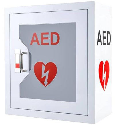 Defibrillator-Aufbewahrungsschrank, AED-Schrank, AED-Defibrillator-Wandmontage-Aufbewahrungsbox mit Schloss,für Notfälle zu Hause,im Büro und an öffentlichen Orten,14,1 x 7 x 15,7 Zoll