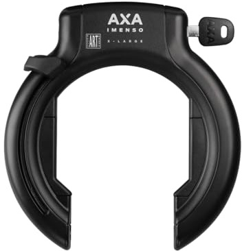 AXA Imenso X Large - Chiave non sfoderabile - Apertura larga 70 mm - Livello di sicurezza 12 - Combinabile con catena inserita, nero