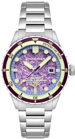 Spinnaker HASS SP-5172 Montre automatique pour homme 43 mm édition limitée avec bracelet en acier inoxydable massif