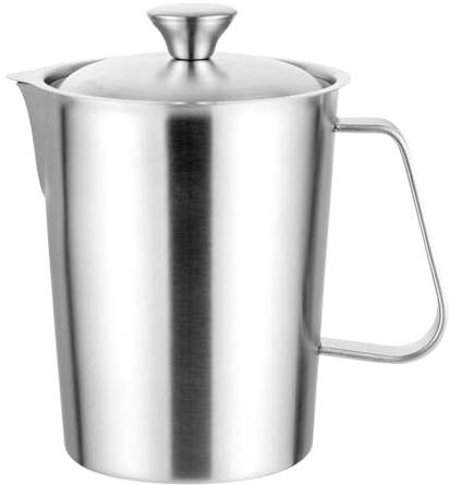 Bicchiere montalatte da 2000 ml, in acciaio, portatile, accessorio da cucina, bricco montalatte per caffè, bar, brunch, cucine, cappuccini e bevande