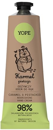YOPE Naturlig handkräm godis och pistage – sammetmjuka händer med gourmetdoft – intensiv reparation – 50 ml