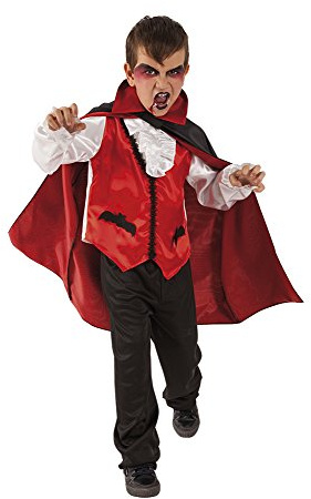 Rubies Costume del Conte Dracula per bambino, Abito con camicia bianca, gilet, mantello e pantaloni, Rubies ufficiale per Halloween, carnevale e compleanno