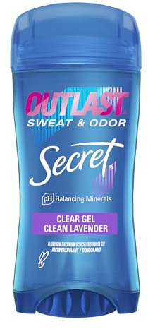 Secret Outlast Clear Gel Antitranspirant Deodorant For Women, Clean Lavendar 2.6 oz