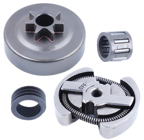 Adefol .325-7T Tambor de embrague Rueda de espigas Cojinete de agujas Kit para Husqvarna 36, 41, 136, 137, 141, 142 Motosierra piezas de repuesto con Engranaje de tornillo