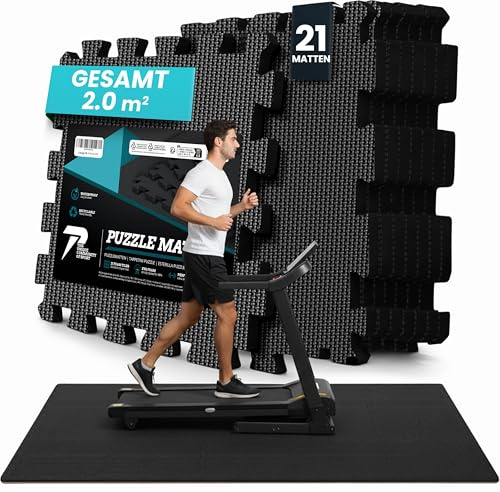 Tappeto Da Fitness A Puzzle【Set Da 21 Tappetini】Materassino Antiscivolo Da Palestra Componibile Con Protezione Antiurto Per Pavimenti, Tappetino Palestra, Pesi Workout Ginnastica Sport Piscina Garage