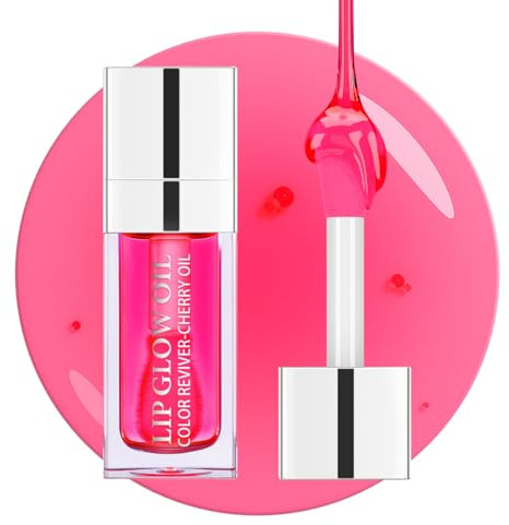 Ofanyia Hydrating Lip Glow Oil, Plumping Lip Gloss Tinted Lip Balm Transparent Lip Care, Long Lasting Hydrating Lip Gloss Tinted Lip Non-sticky, Lip Tint Lip Care Oil